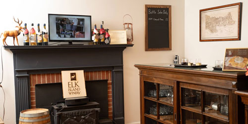 the Elk Island tasting room
