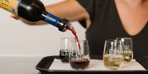 pouring tasting glasses